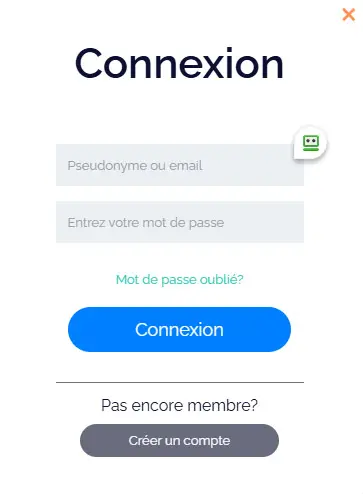 Connexion des membres du DOMGAME CASINO