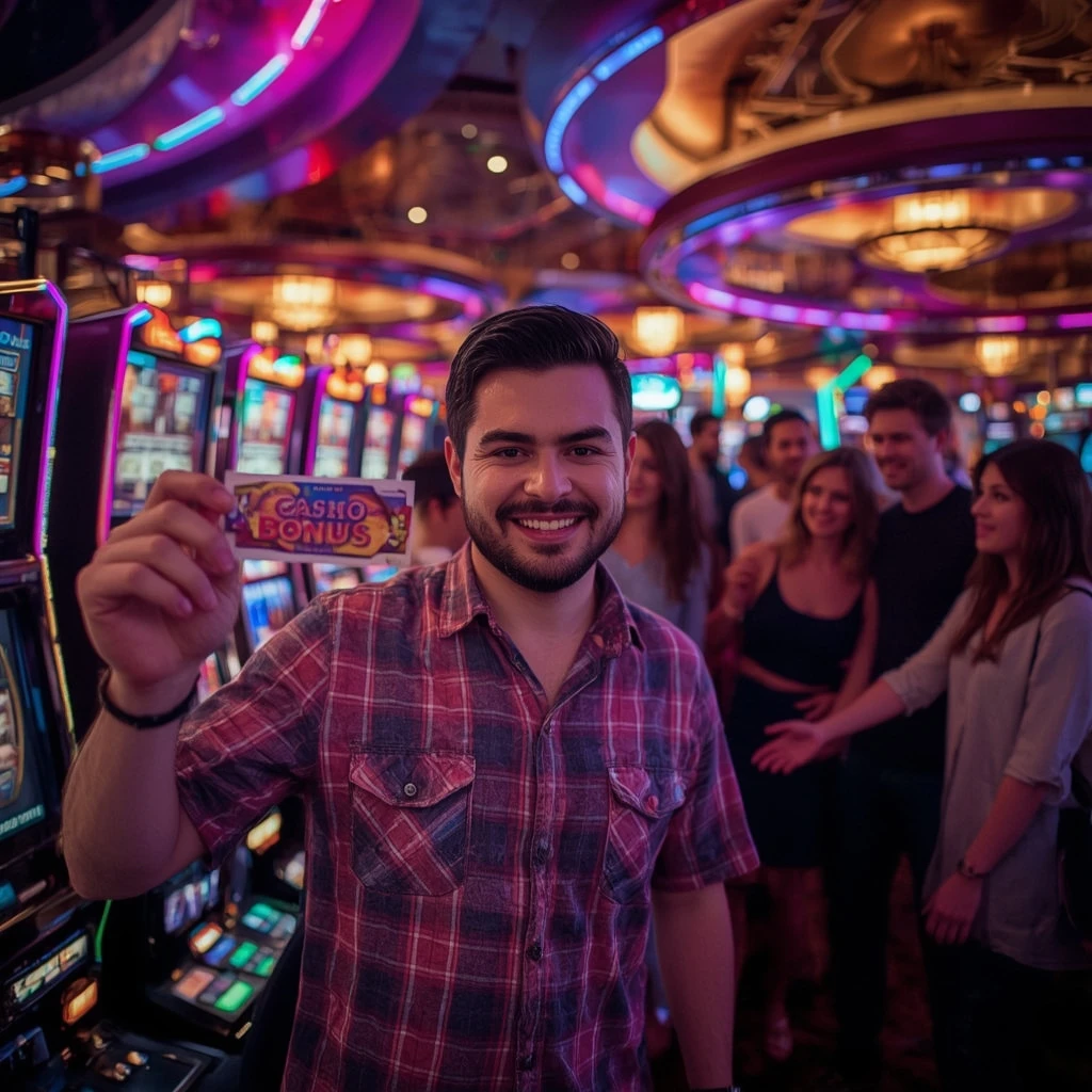 une personne tenant un bonus DomGame Casino
