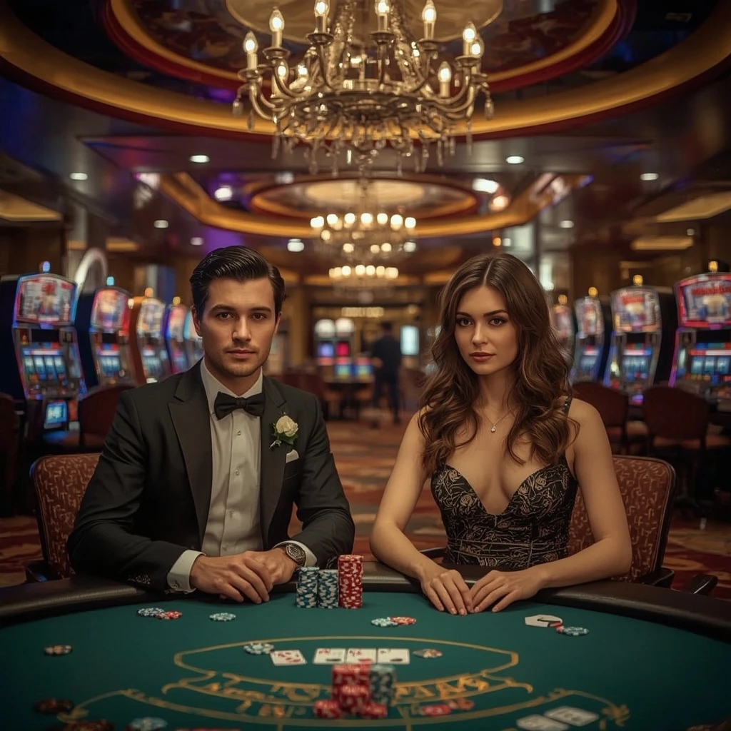 Deux joueurs de poker dans un DomGame Casino